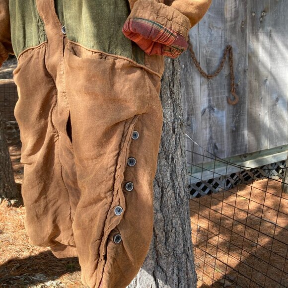 Unique-100% Linen Cotton Quilted Coat, One Size (loose fit), Photo Colors - Picture 4 of 13